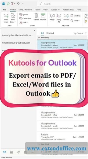 Export Emails to MSG File in Outlook
