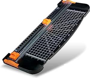 Paper Cutter-12 inch Paper slicerA4 with Automatic Safety Guard and Side Ruler, 1 Free Replacement Blade for Paper Cutter, Suitable for Cutting Craft Paper、 Card Coupons 、Photos