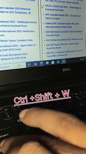 The ultimate shortcut to close all browser tabs #windows #shortcut #technology