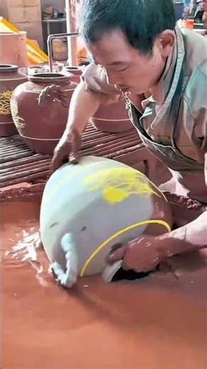 Adding color to the clay-cement Gucci piece, creating a smooth and vibrant finish #painting #viral