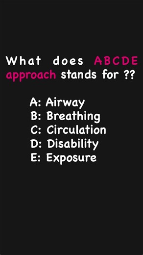 ABCDE approach 👩‍⚕️🩺💊 Comment if you want full explanation of ABCDE approach!