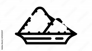 Nutrition Facts Diet line icon animation. Energy Nutrition And Saturated Fat, Vitamin And Calorie Content, Ratio In Grams And Percent