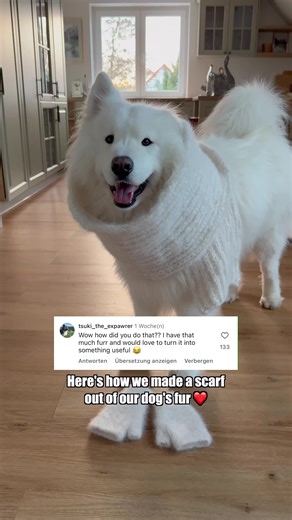 Create a Scarf from Your Dog's Fur