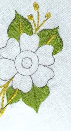 Superb Leaf Embroidery Design by Hand | Stitching Garden