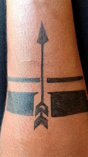Arrow Tattoo with Band Design | Easy Art #shorts #tattoo #tattooideas #trending