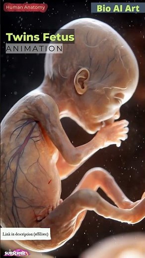 Twins Human Fetus Animation | Human Anatomy | Bio AI Art | 01