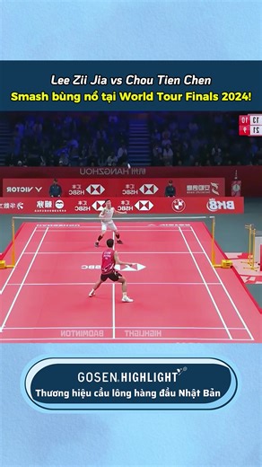 Lee Zii Jia đối đầu Chou Tien Chen smash bùng nổ! #xh #sports #badminton #highlight #gosen