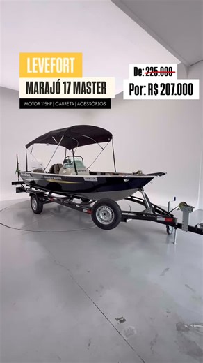 🚤 Marajó 17 Master com Motorização Yamaha 115HP 4 Tempos à Venda! 🚤 Entre em contato conosco pelos telefones e WhatsApp (19) 3254-3295 para mais informações. Itens de Opcionais Inclusos: * Capota retrátil * Capa do barco e motor * Mesa giratória removível * GPS/Sonar Garmin Striker 5cv * 5x Porta copos e porta varas na borda * Rede porta objetos no encosto das poltronas * Suporte de ancora * Protetor de parabrisas Sobre a Carreta Rodoviária: * Com freio * Guias laterais * Pedestal com regulage