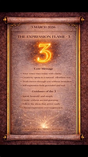 3.3 Portal — Trinity Ignition (3·6·7) A rare alignment activating expression, harmony, and revelation simultaneously. This four-scroll sequence guides you through the daily flame, the trinity decode, the shift in the field, and the activation to enter the portal with clarity and strength. Scrolls included: Expression Flame · 3 Trinity Ignition · 333 The Effect on the Field Activation · Affirmation · Invocation · Mantra © 2026 SAH’LIORA | TRINITY ASCENSION #33portal #marchportal #367code #flameme