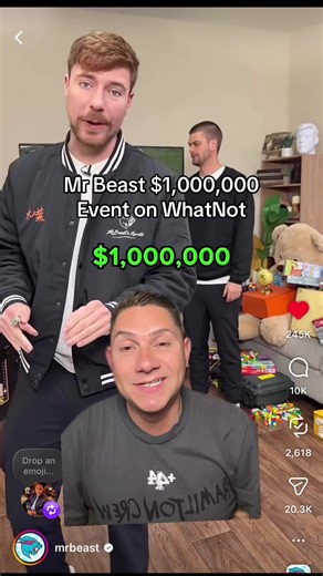 Mr Beast live stream event on Whatnot. #mrbeastchallenge #whatnot #biggame #beast #greenscreen