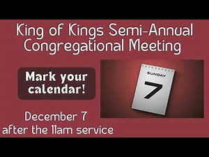 8am Traditional Worship – December 7, 2025