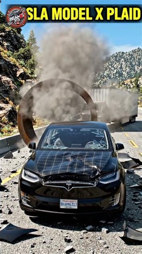 Can Tesla Model X Plaid Survive a 20-Ton Steel Coil? | BeamNG.drive Realistic Crash Simulation