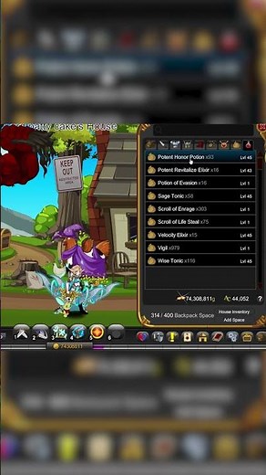 HOW TO FREE UP AN INSANE AMOUNT OF INVENTORY SPACE IN AQW