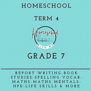 Grade 7 - TERM 4 - Full curriculum Homeschooling - EVERYTHING YOU NEED!