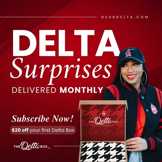 7.9K views | The Delta Box is your monthly moment of JOY, filled with hand-picked Delta-inspired goodies — from exclusive apparel and accessories to lifestyle items that celebrate our rich legacy and sisterhood.  Whether you’re gifting it or keeping it, it’s the perfect way to stay connected, stylish, and showered in DST love. ✨ Limited quantities each month — don’t miss out! | Delta Box | Facebook