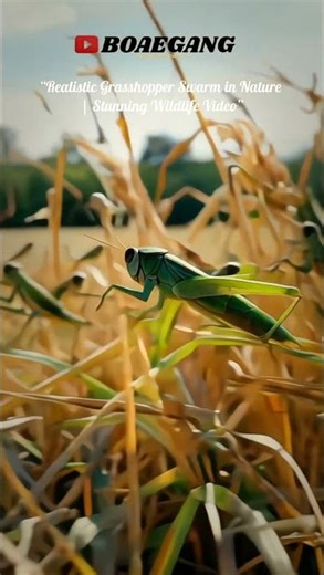 “Realistic Grasshopper Swarm in Nature | Stunning Wildlife Video” #shorts #shortvideo