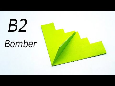 How To Make A Paper Airplane B2 Stealth Bomber | DIY Paper Plane B2 Easy | Easy Origami Tutorial