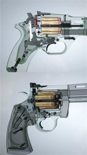 The internal mechanisms of revolvers are different. #60DS #python357
