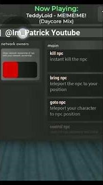 Fe control npc panel remake - Roblox script showcase clip