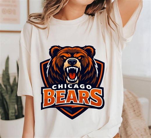 Chicago Football Bear PNG Grizzly Mascot Splatter Design Sports Team Fan Art Download - Etsy