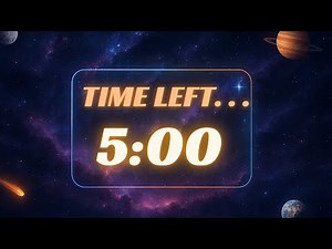 5 Minute Galaxy Timer 🌌 | Focus, Study, or Classroom Countdown