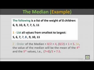 Basic Biostatistics - U1-L9 : Median - 2