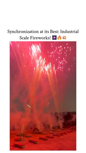 Mixed Realitys on Instagram: "- This 32-second video captures a massive, professional firework display set in a wide-open industrial landscape. A vast array of fireworks is neatly arranged on the ground, ready for a synchronized show. The Action: As soon as they are ignited, a wave of bright sparks and colorful bursts erupts into the sky. The sequence is perfectly timed, starting from the front row and rolling toward the back in a seamless wave. - The Experience: The sound of the explosions isn’