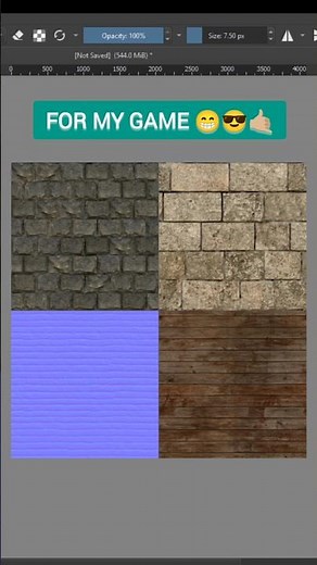 Making 4K PBR Texture Atlases using #krita #btsshorts #gamedev #youtubeshorts