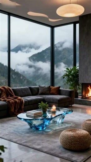 🏔️ Modern Living Meets Invisible Elegance — Acrylic Table Spotlight