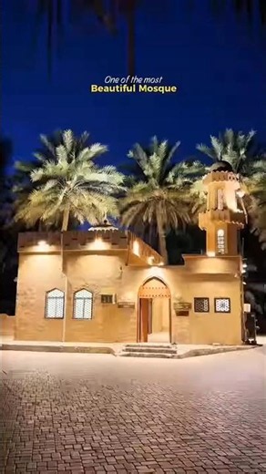 Al Ain Oasis | A Night at Obaid bin Ali Al Nasseri Mosque #trending #traditional #mosque #ytshorts