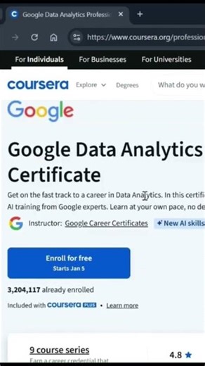 Data Analytics Course | Google Data Analytics Professional Certificate #dataanalystcertifications