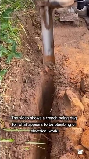 Digging a Straight Trench by Hand​#TrenchDigging​#ManualLabor​#ConstructionLife​#UtilityWork