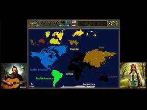 World Map Puzzle 🌍🧩🎓 Fun Geography Homework (Education Games)