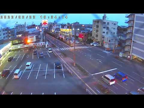 【生中継ライブ配信中】　屋上ライブカメラ　宮崎県　国道10号線　交通　台風　天気