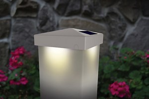 Pyramid Solar Post Cap - White 5x5