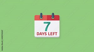 Days Left, countdown. Animation countdown days