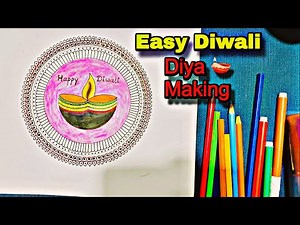 EASY Diya Drawing for Beginners | Step-by-Step Diwali Diya Mandala Art Tutorial 2025 🪔