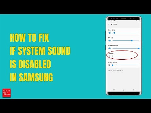 How to Fix System sound disabled in Samsung