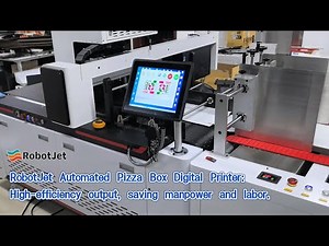 RobotJet Automated Pizza Box Digital Printer: High-efficiency output, saving manpower and labor.