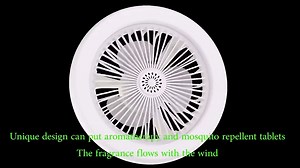 10-Inch Enclosed Ceiling Fans with Lights and Remote Control, Mini Socket Fan with Light E27, 3 Lighting Modes, 3 Wind Speed Levels - Bladeless Ceiling Fan Ideal for Kitchen, Garage