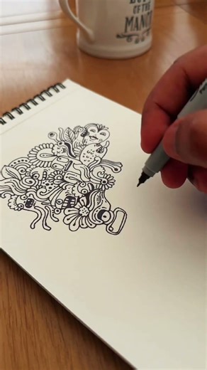 Doodling, but only from mind | creative doodle art | sharpie marker #sharpieart #dailydoodle