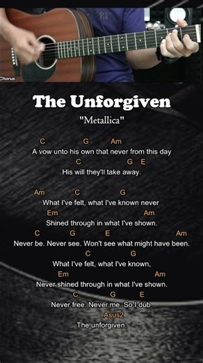 The Unforgiven - Metallica | Guitar Chords - Guitar Tutorial #chordgitar #guitarlessons