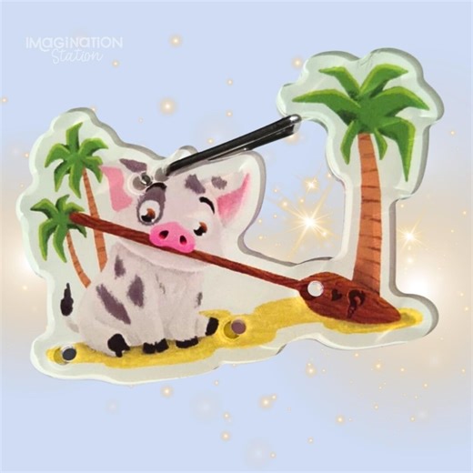 Pua Acrylic Purse Charm - Moana Collectible - Etsy