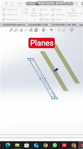 Solidworks Creating Planes || #solidworkstutorial #cadcam #cadcamsoftware