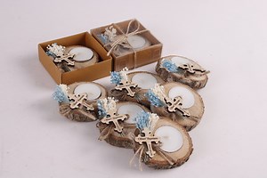 Baptism Party Favors for Guests Candle Holder, Wooden Tealight Holder, Christening Bulk Favors, Baby Shower Favors, First Communion Favors - Etsy