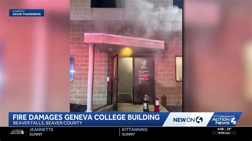 Security guard reports fire inside Geneva College's Rapp Technology Center, flames contained