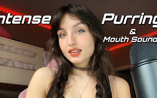 ASMR - Intense Purring, Unpredictable Mouth Sounds, & Hand Movements +