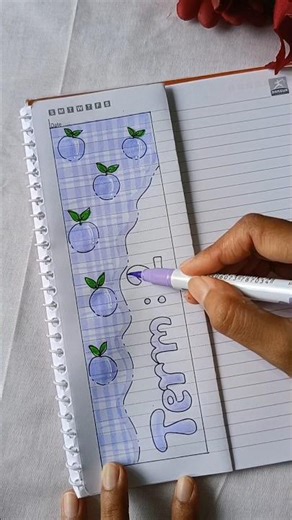 Easy front page design ideas for Notebook 🌷 #frontpage #coverpage