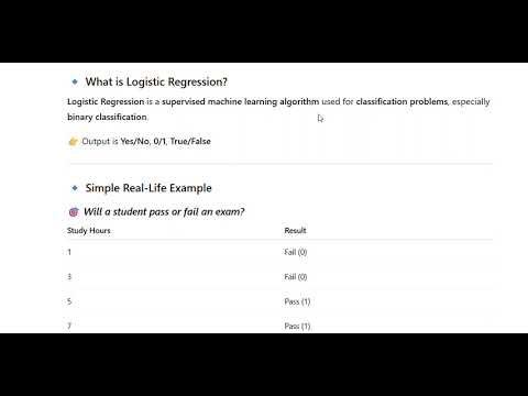 Logistic Regression Explained with the Simplest Example | Machine Learning for Beginners
