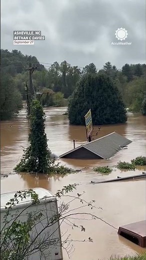 Homes Float by in Extreme Western North Carolina Flooding